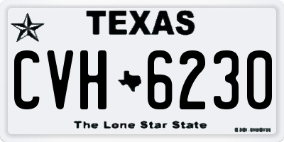 TX license plate CVH6230