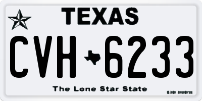TX license plate CVH6233