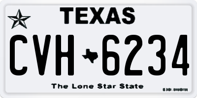 TX license plate CVH6234