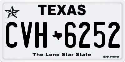 TX license plate CVH6252