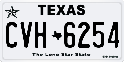 TX license plate CVH6254