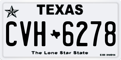 TX license plate CVH6278