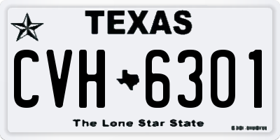 TX license plate CVH6301