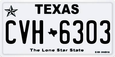 TX license plate CVH6303