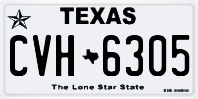 TX license plate CVH6305