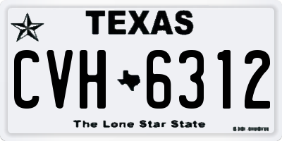 TX license plate CVH6312