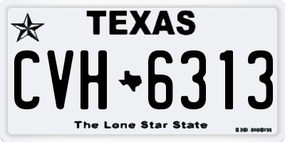 TX license plate CVH6313