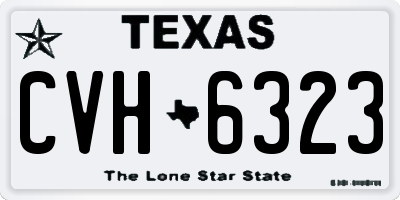TX license plate CVH6323