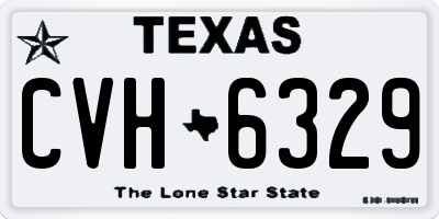 TX license plate CVH6329