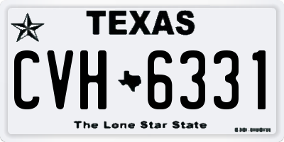 TX license plate CVH6331