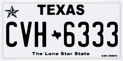 TX license plate CVH6333