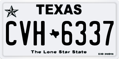 TX license plate CVH6337