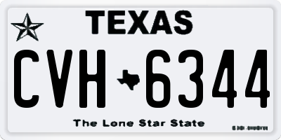 TX license plate CVH6344