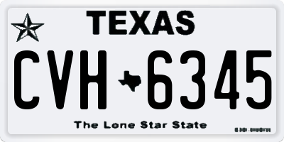 TX license plate CVH6345