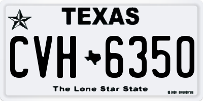 TX license plate CVH6350
