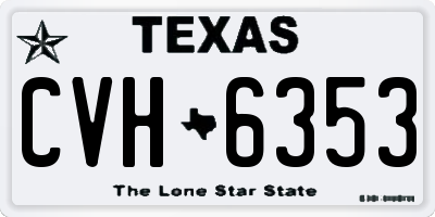 TX license plate CVH6353
