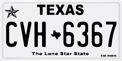 TX license plate CVH6367