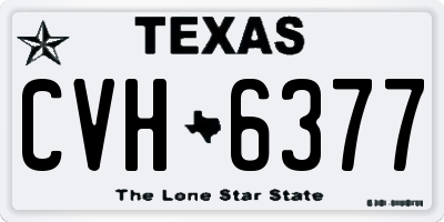 TX license plate CVH6377