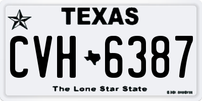 TX license plate CVH6387