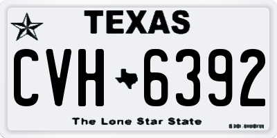 TX license plate CVH6392