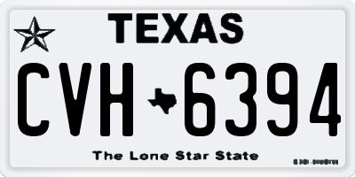 TX license plate CVH6394