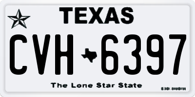 TX license plate CVH6397