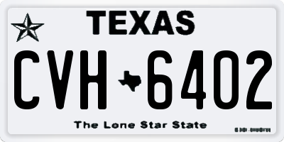 TX license plate CVH6402