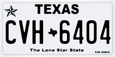 TX license plate CVH6404