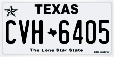 TX license plate CVH6405
