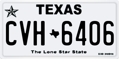 TX license plate CVH6406