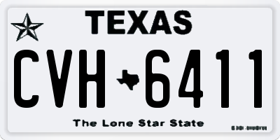 TX license plate CVH6411