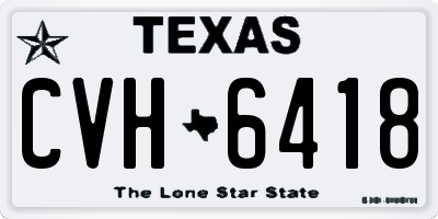 TX license plate CVH6418
