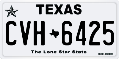 TX license plate CVH6425