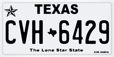 TX license plate CVH6429