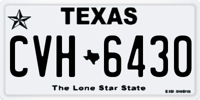 TX license plate CVH6430