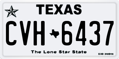 TX license plate CVH6437