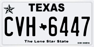 TX license plate CVH6447