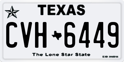TX license plate CVH6449