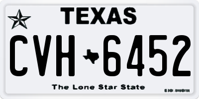 TX license plate CVH6452
