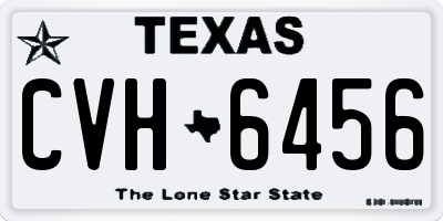 TX license plate CVH6456