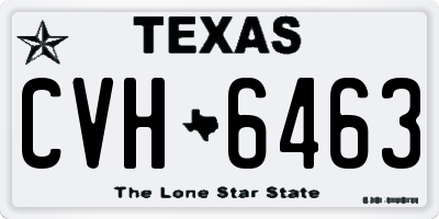 TX license plate CVH6463