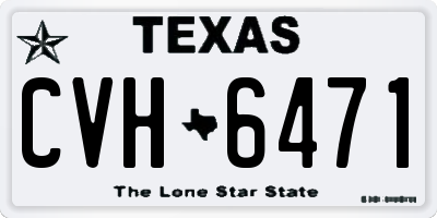TX license plate CVH6471