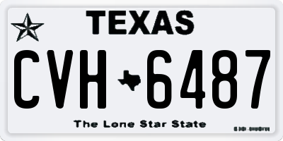 TX license plate CVH6487