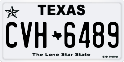 TX license plate CVH6489