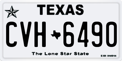 TX license plate CVH6490