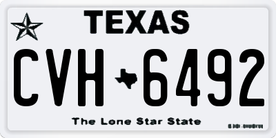 TX license plate CVH6492