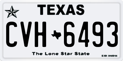 TX license plate CVH6493