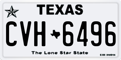 TX license plate CVH6496