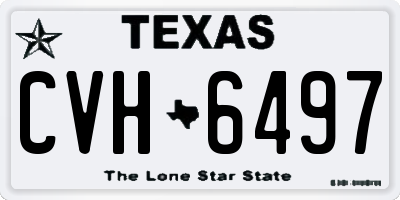 TX license plate CVH6497
