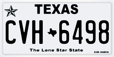 TX license plate CVH6498